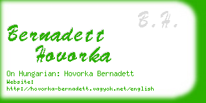 bernadett hovorka business card